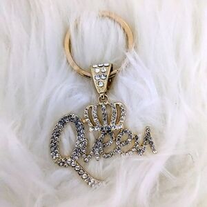 Rhinestone Keychain Bling Crown Queen